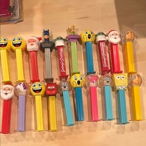 Fun Character Candy Dispenser Set lot of 20 pez dispensers